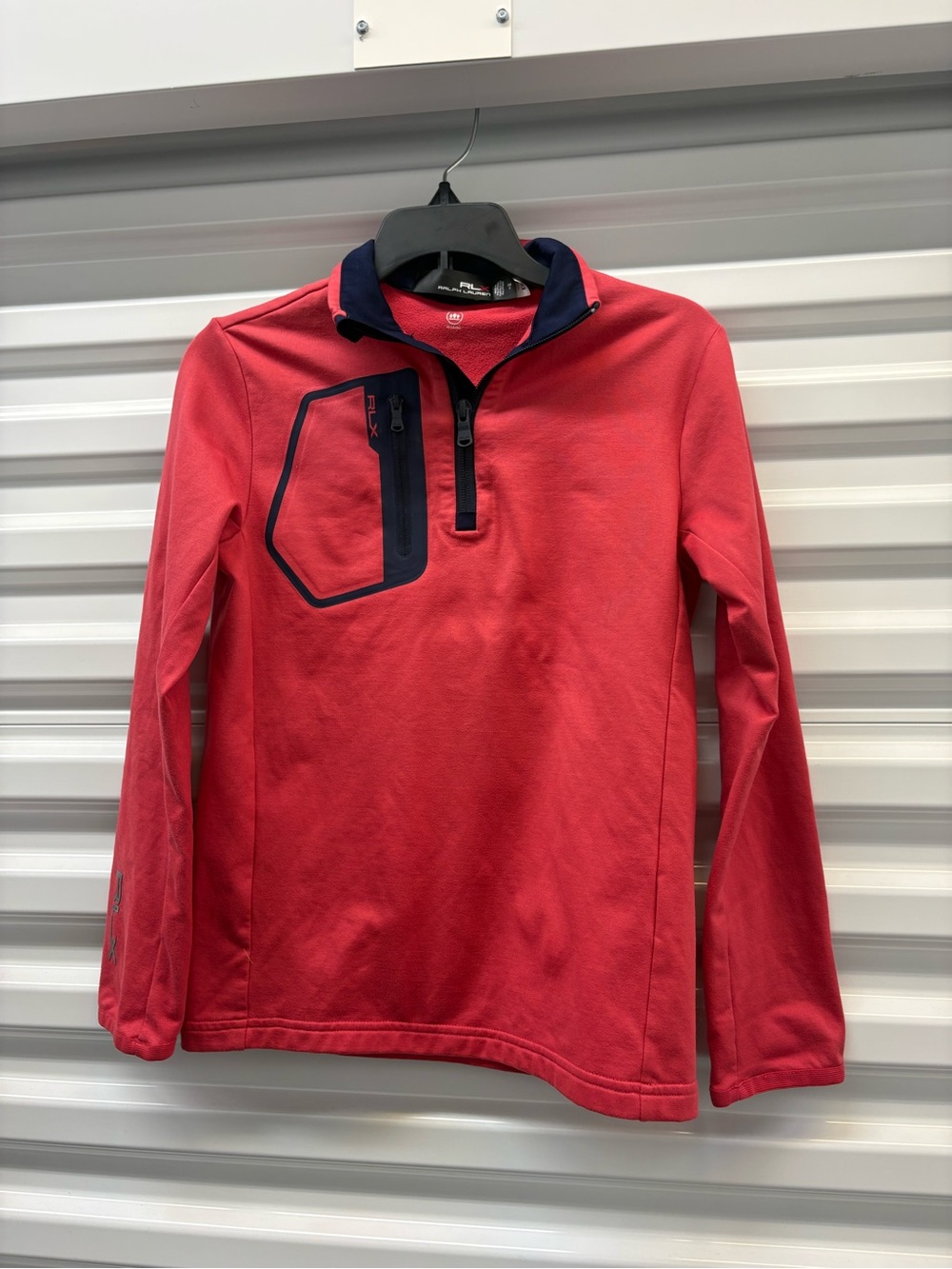 Salmo-Red RLX Ralph Lauren Quarter Zip Pullover Ladies Size 8 (Small)
